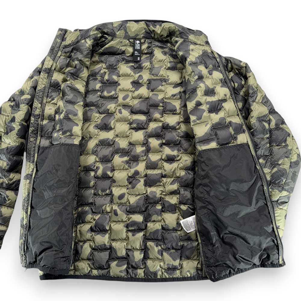 Mountain Hardwear Jacket Adult MEDIUM Green Black Camouflage Down Puffer Summit - Picture 4 of 10